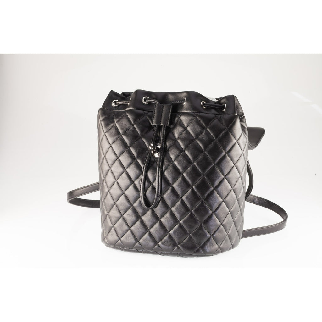 Chanel Black Caviar Leather Matelasse Backpack 16P A91121 Box Card Papers