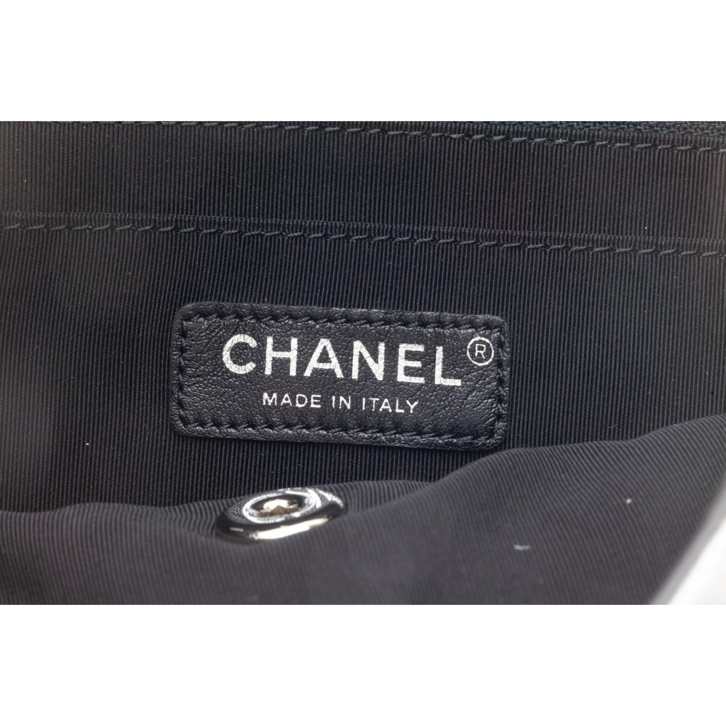 Chanel Black Caviar Leather Matelasse Backpack 16P A91121 Box Card Papers