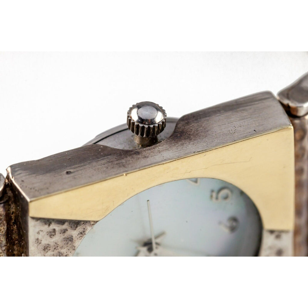 14k Accent MOP Quartz Watch w/ Ruby Stones Set in Sterling Silver 70.3gr