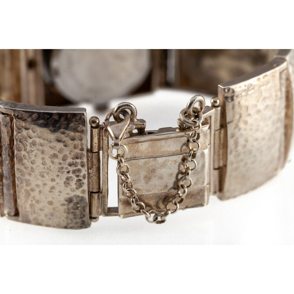 14k Accent MOP Quartz Watch w/ Ruby Stones Set in Sterling Silver 70.3gr