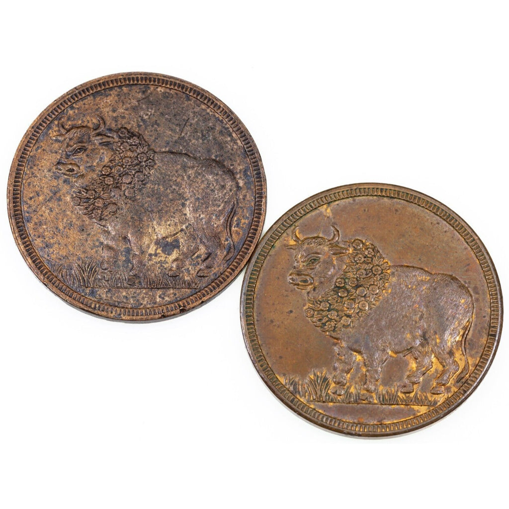 Rare! Maverick Cock & Bull Token Lot of 2