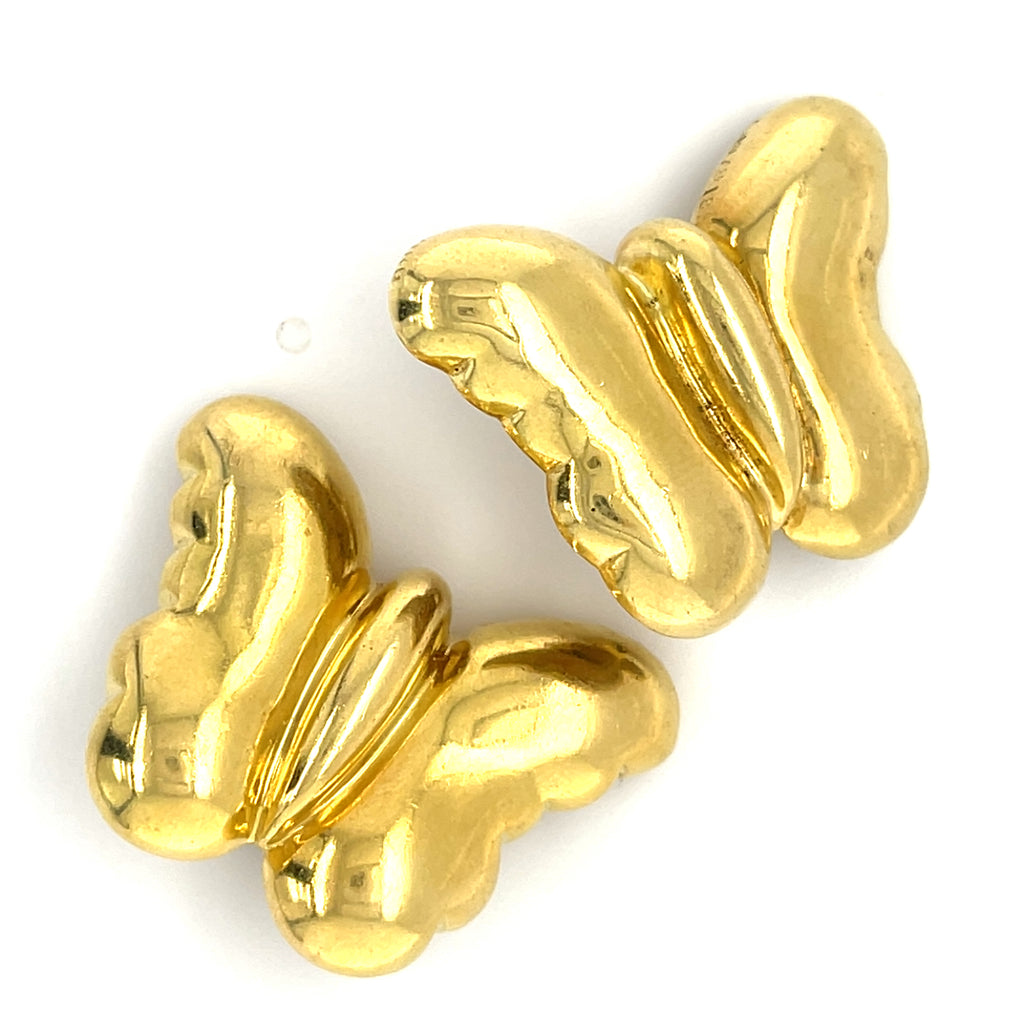Kieselstein-Cord 18k Yellow Gold Butterfly Ear Clips 1978