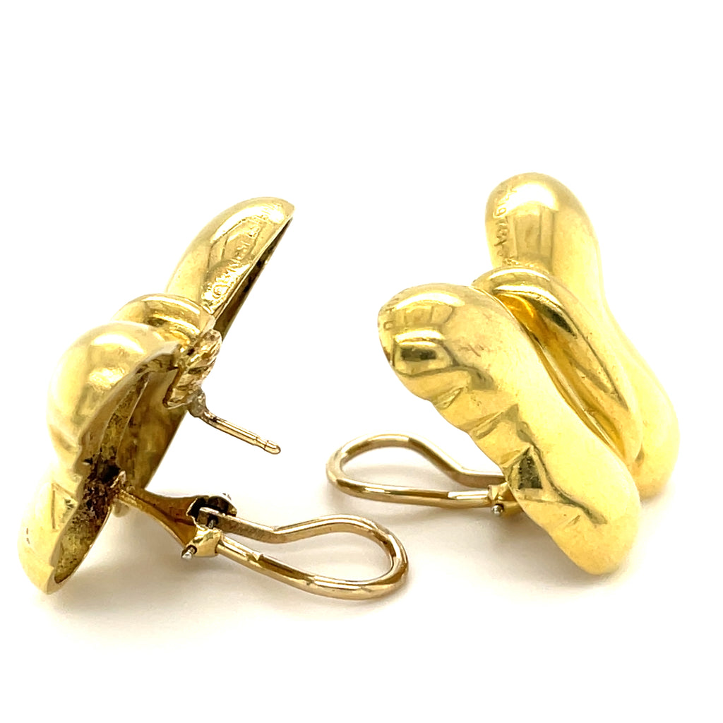 Kieselstein-Cord 18k Yellow Gold Butterfly Ear Clips 1978