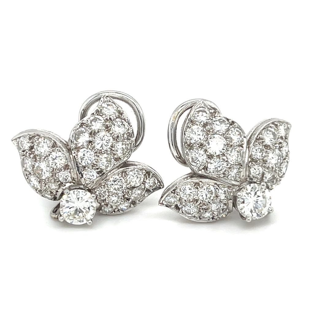 Platinum South Sea Pearl and 5 CTW Diamond Day/Night Clip-On Earrings