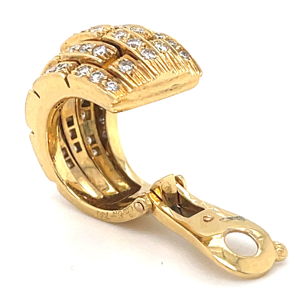 Cartier Maillon 18k Yellow Gold Maillon Panthere 2.4ct Diamond SINGLE Ear Clip