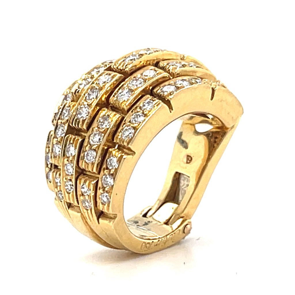 Cartier Maillon 18k Yellow Gold Maillon Panthere 2.4ct Diamond SINGLE Ear Clip