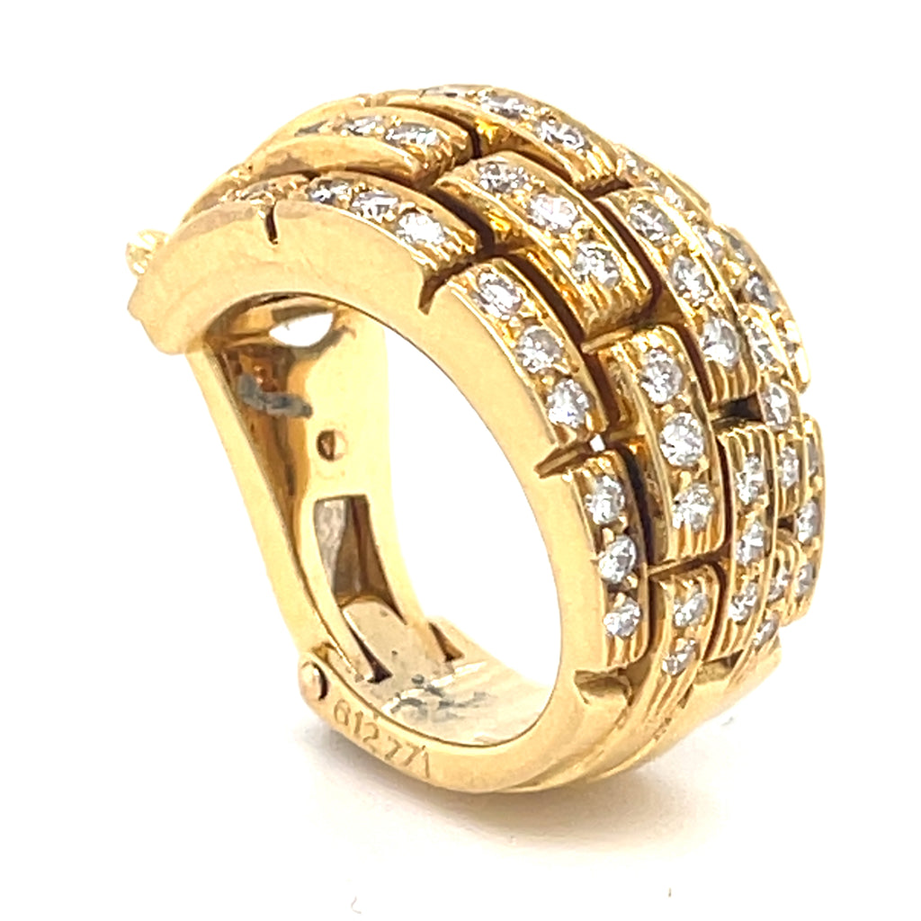 Cartier Maillon 18k Yellow Gold Maillon Panthere 2.4ct Diamond SINGLE Ear Clip
