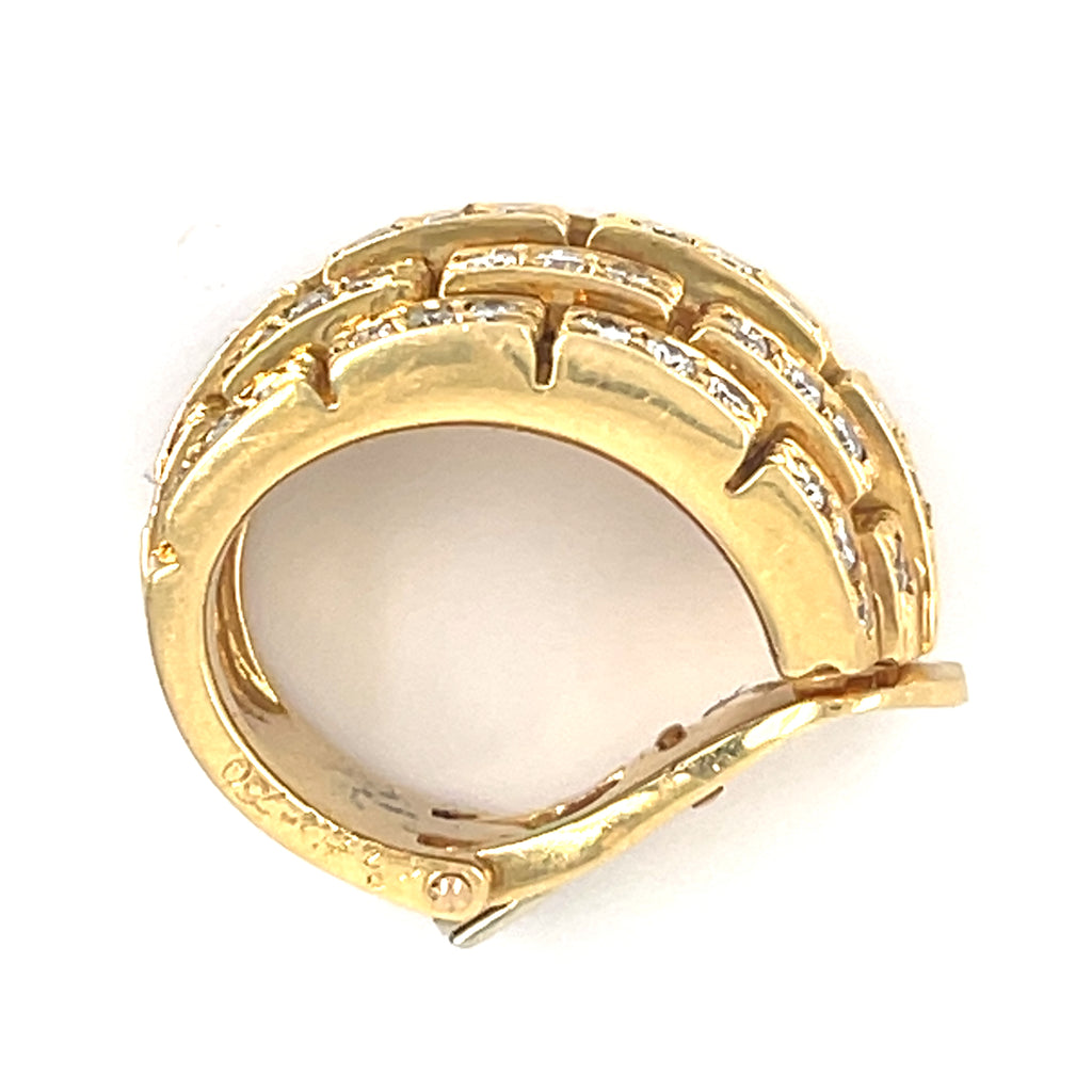 Cartier Maillon 18k Yellow Gold Maillon Panthere 2.4ct Diamond SINGLE Ear Clip