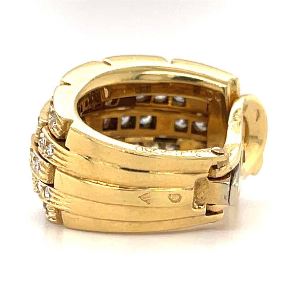 Cartier Maillon 18k Yellow Gold Maillon Panthere 2.4ct Diamond SINGLE Ear Clip