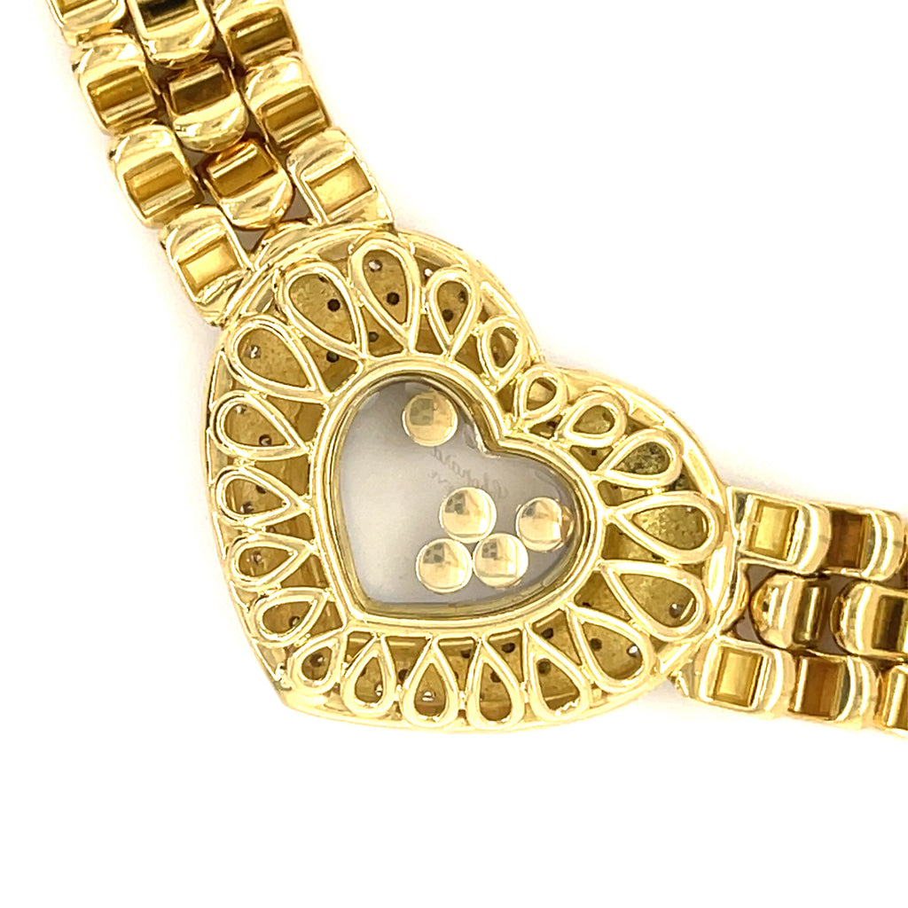 Chopard Geneve 18k Gold "Happy Diamond" Necklace 17" 1.8 ctw Diamond 124.20g