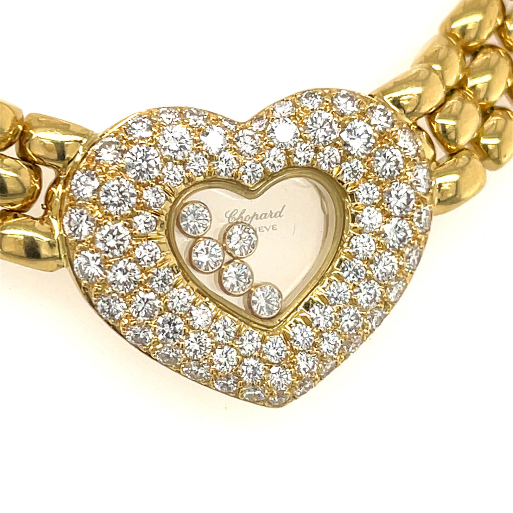 Chopard Geneve 18k Gold "Happy Diamond" Necklace 17" 1.8 ctw Diamond 124.20g