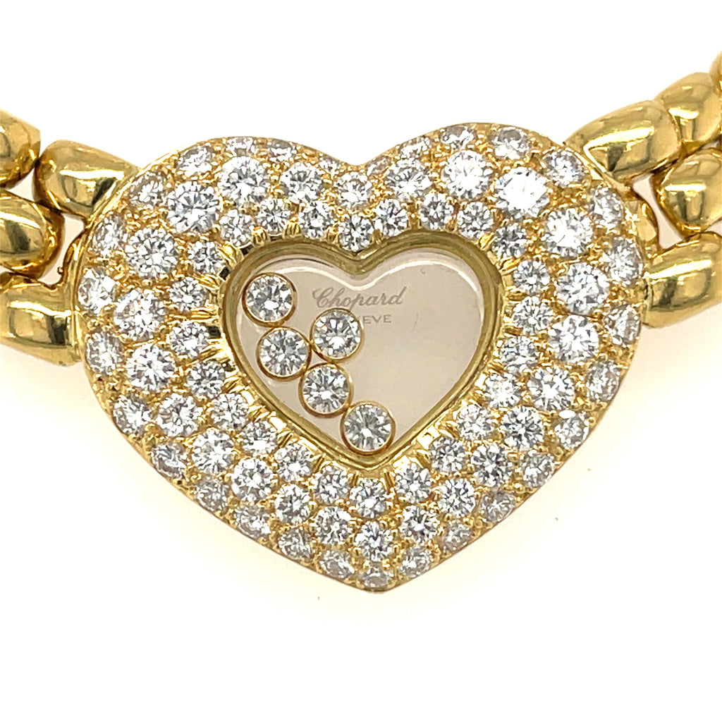 Chopard Geneve 18k Gold "Happy Diamond" Necklace 17" 1.8 ctw Diamond 124.20g