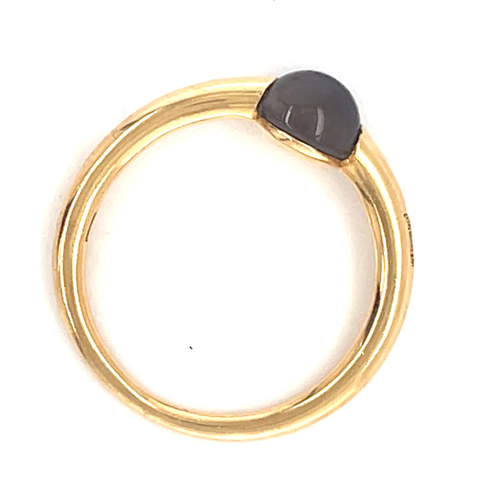 Pomellato M'ama non M'ama 18k Yellow Gold & Blue Gemstone Ring, Size 6.5