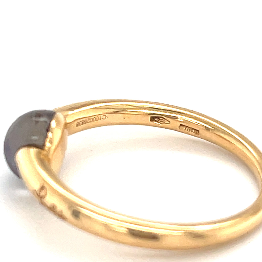 Pomellato M'ama non M'ama 18k Yellow Gold & Blue Gemstone Ring, Size 6.5