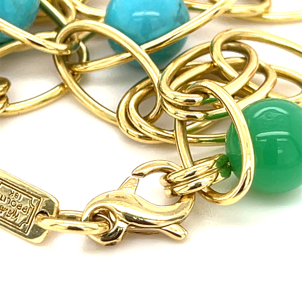 Ippolita 18k Yellow Gold Multi-Stone Bead & Chain Necklace, 36 inches.