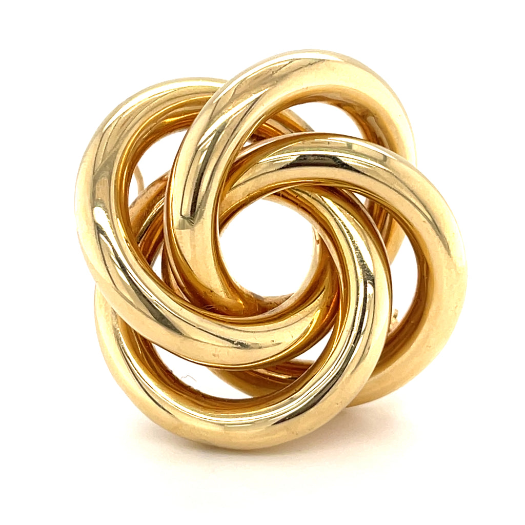 Tiffany & Co. Vintage 14k Yellow Gold Quatrefoil Brooch