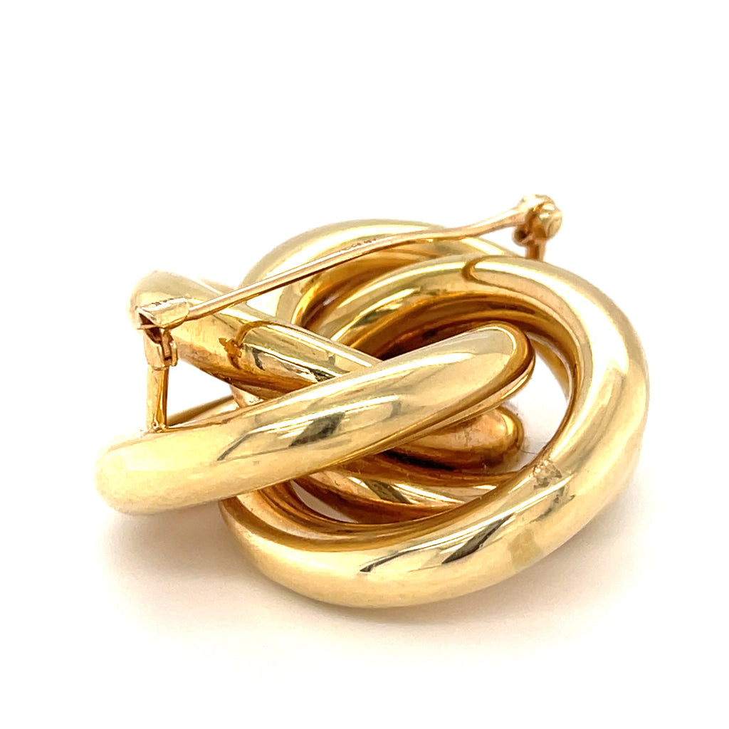 Tiffany & Co. Vintage 14k Yellow Gold Quatrefoil Brooch