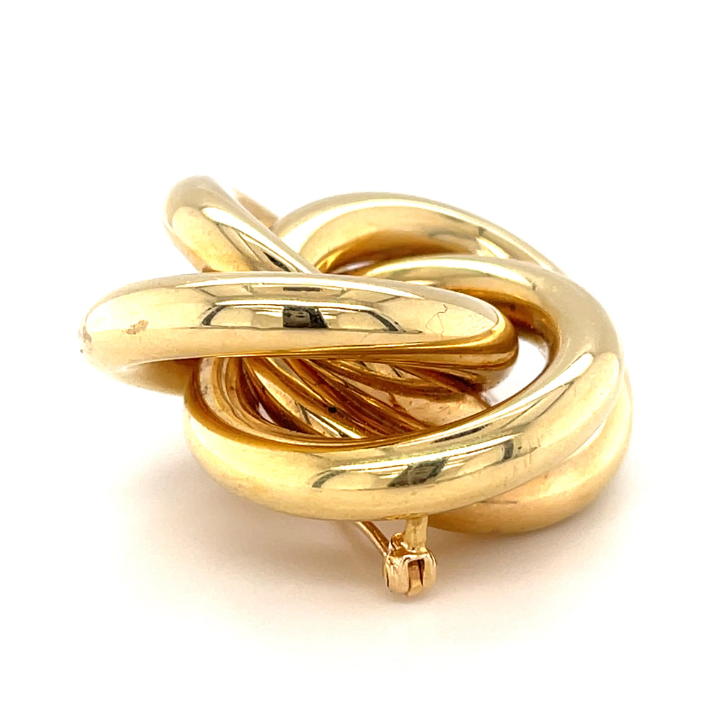 Tiffany & Co. Vintage 14k Yellow Gold Quatrefoil Brooch