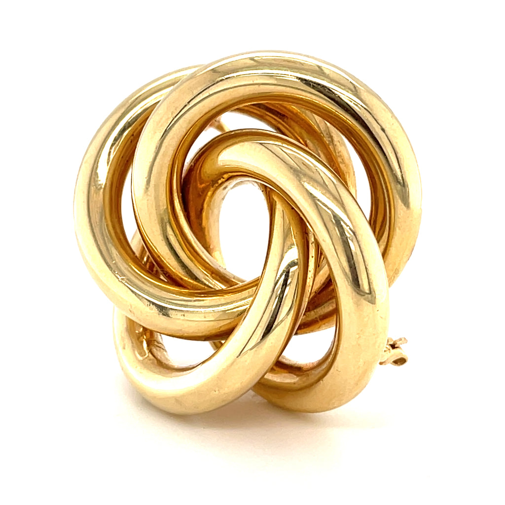 Tiffany & Co. Vintage 14k Yellow Gold Quatrefoil Brooch