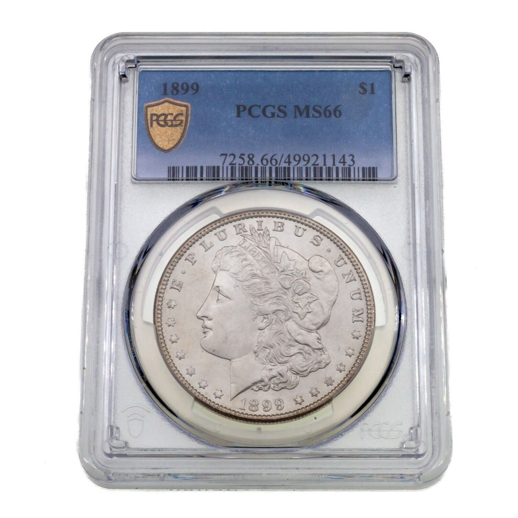 1899 $1 Silver Morgan Dollar Graded by PCGS as MS66