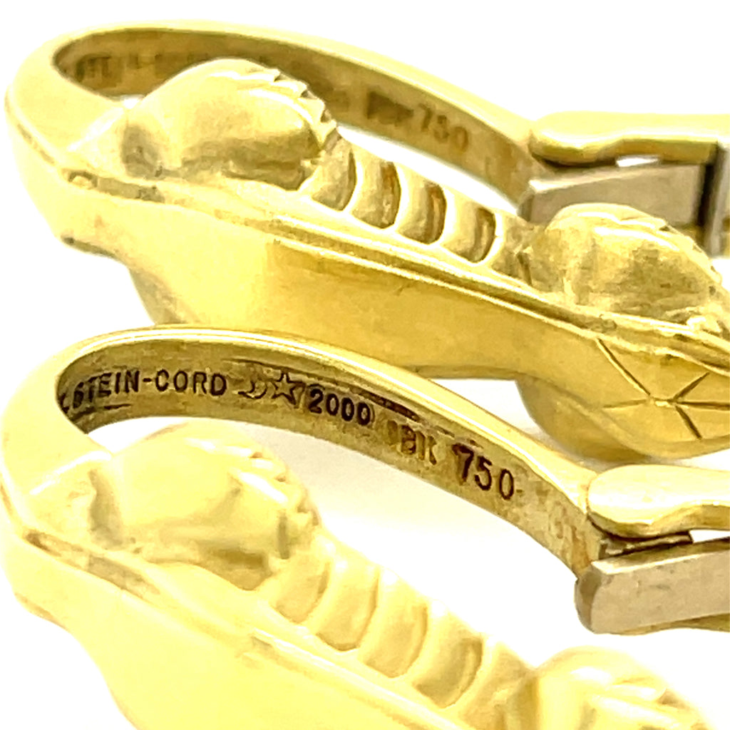 Kieselstein-Cord 18k Yellow Gold Crocodile Ear Clips 2000