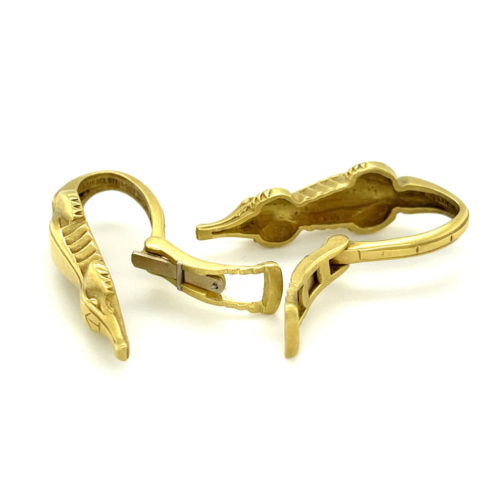 Kieselstein-Cord 18k Yellow Gold Crocodile Ear Clips 2000