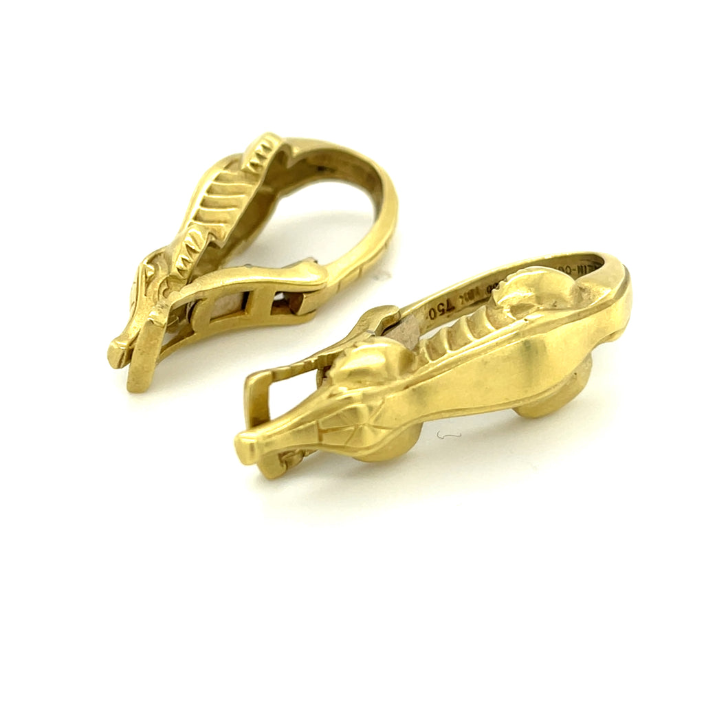 Kieselstein-Cord 18k Yellow Gold Crocodile Ear Clips 2000