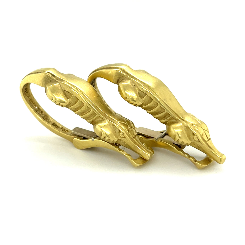 Kieselstein-Cord 18k Yellow Gold Crocodile Ear Clips 2000