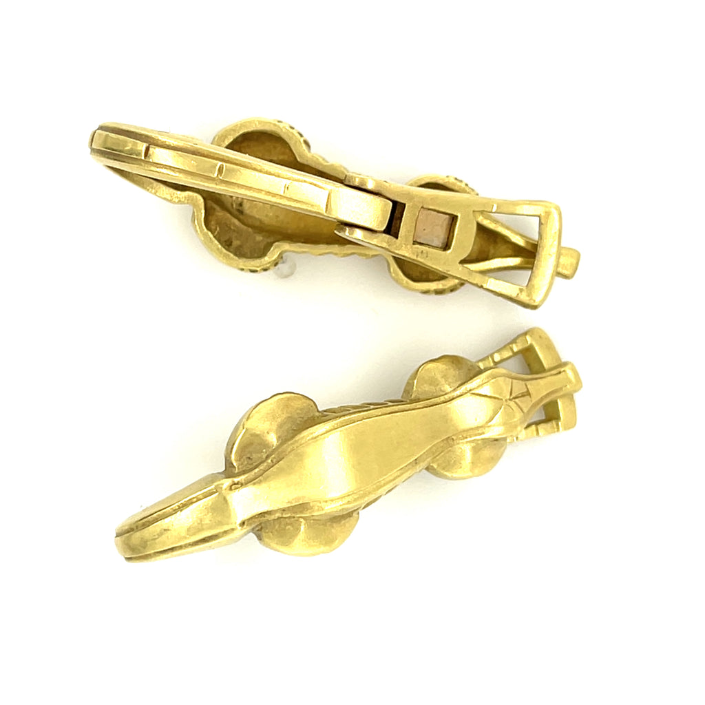 Kieselstein-Cord 18k Yellow Gold Crocodile Ear Clips 2000