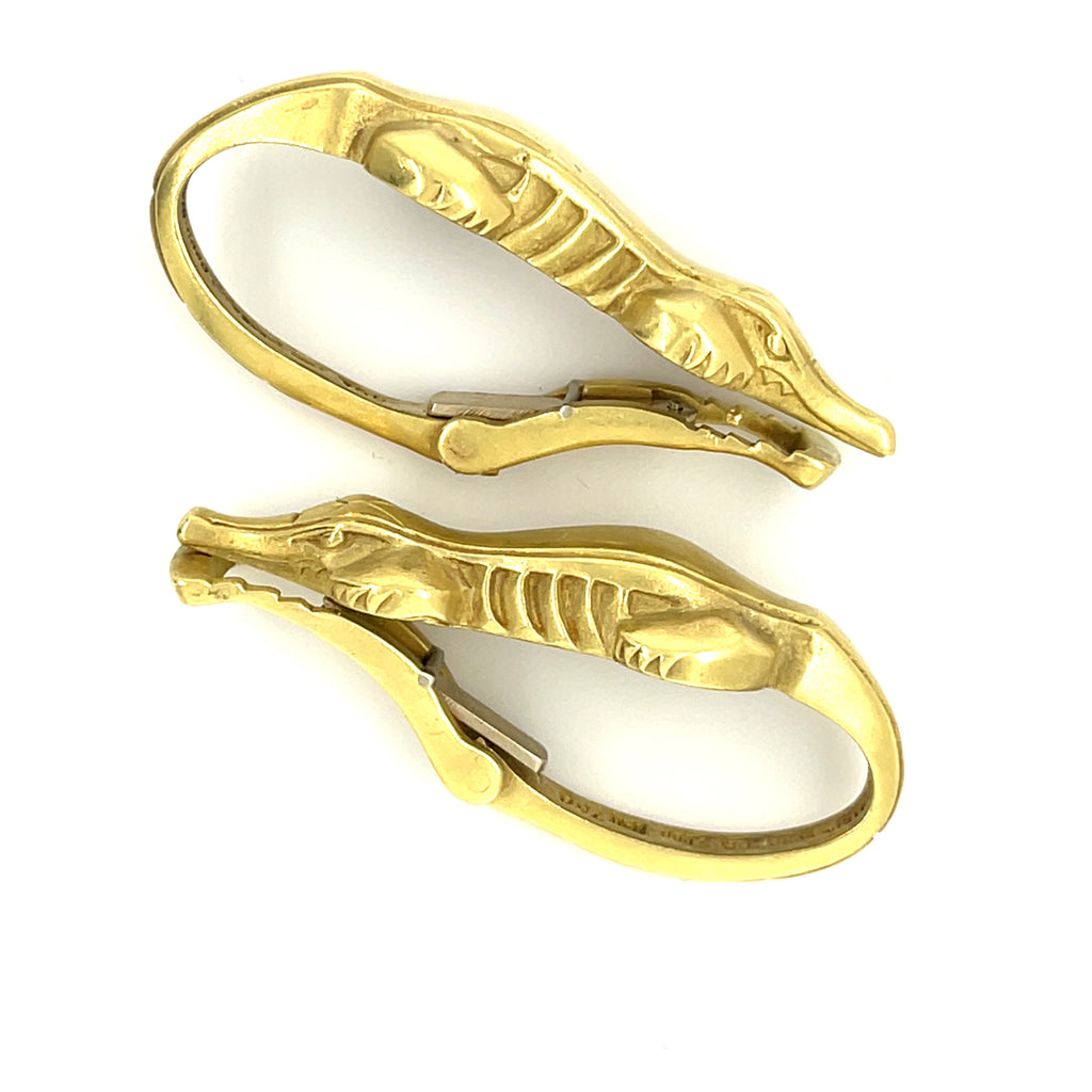 Kieselstein-Cord 18k Yellow Gold Crocodile Ear Clips 2000