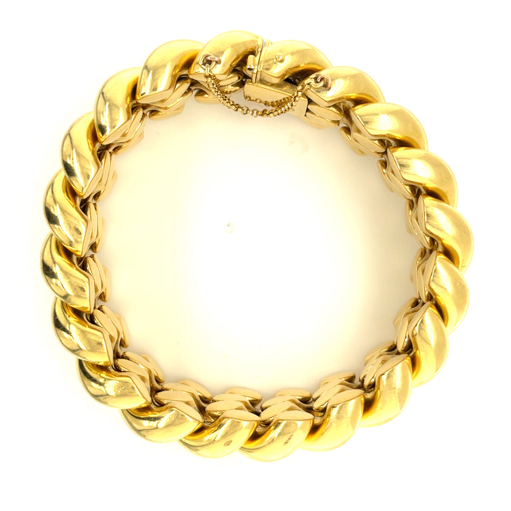 Carlo Weingrill 18k Yellow Gold Handmade Double San Marco Bracelet 89.2gr