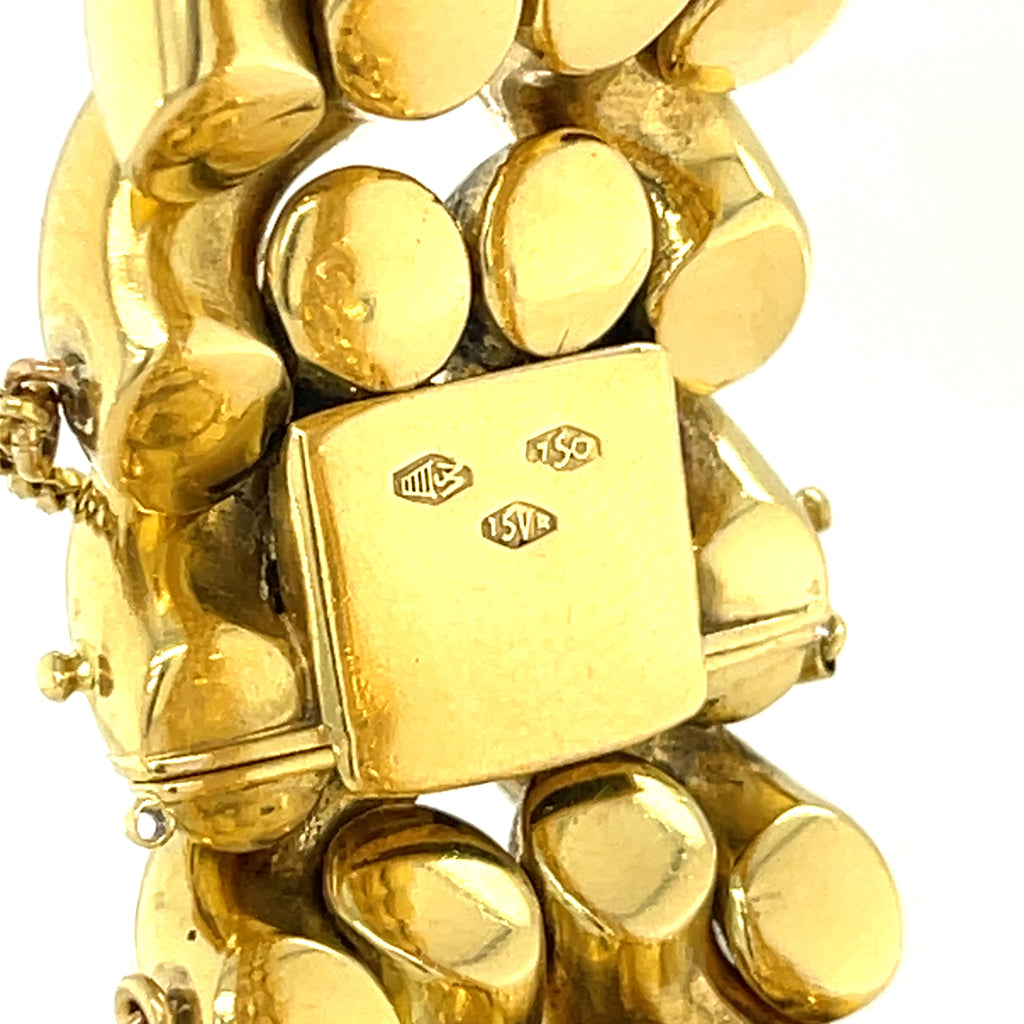 Carlo Weingrill 18k Yellow Gold Handmade Double San Marco Bracelet 89.2gr