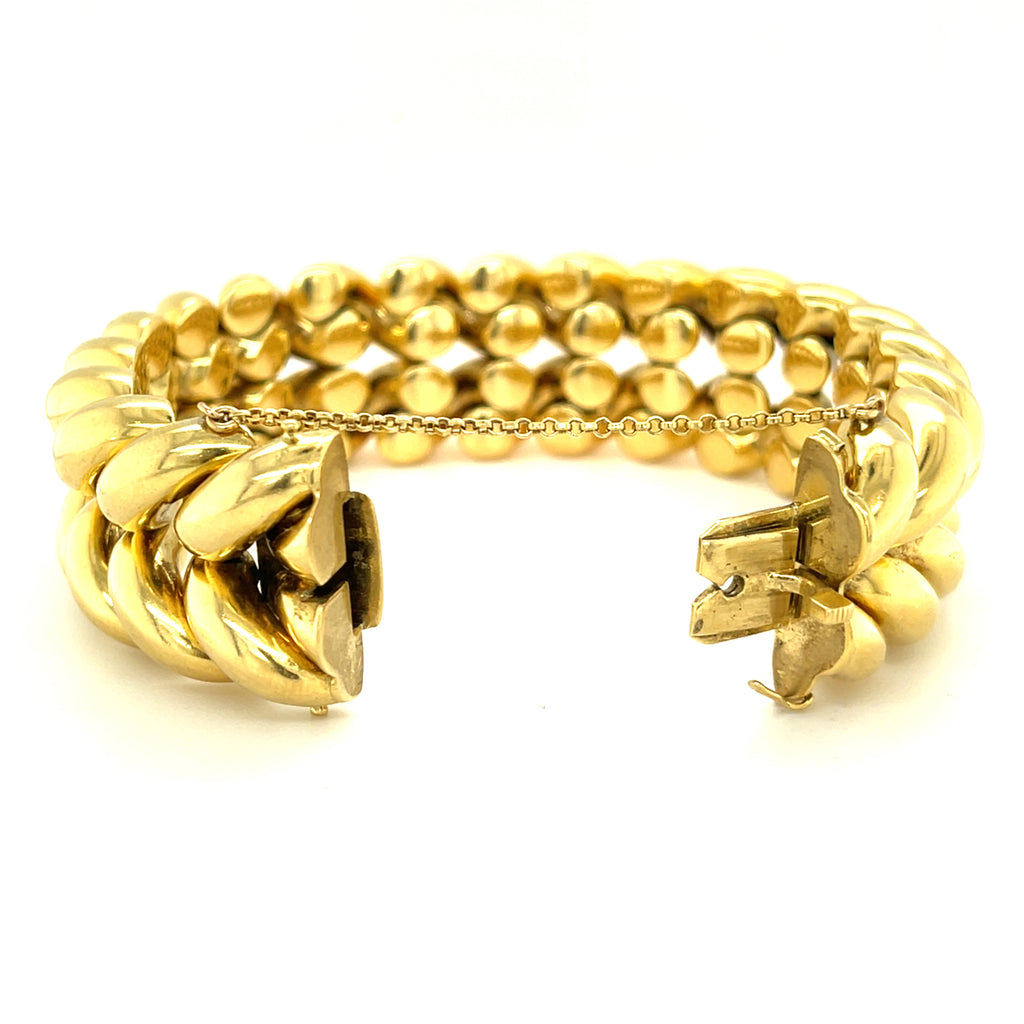 Carlo Weingrill 18k Yellow Gold Handmade Double San Marco Bracelet 89.2gr