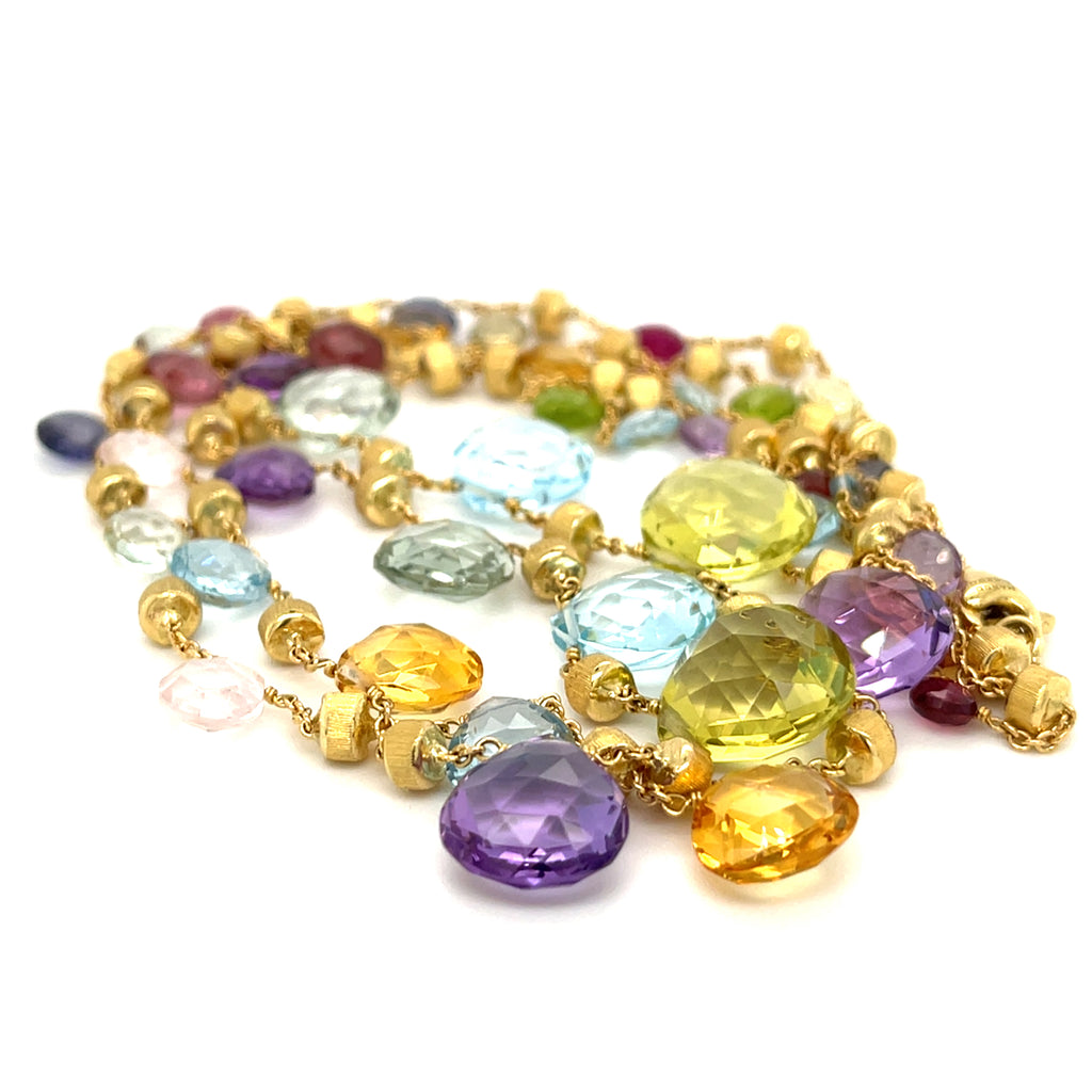 18k Yellow Gold "Paradise" Gemstone Necklace by Marco Bicego 35"