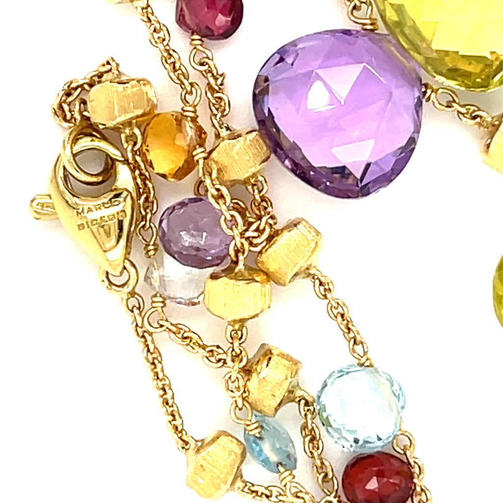 18k Yellow Gold "Paradise" Gemstone Necklace by Marco Bicego 35"