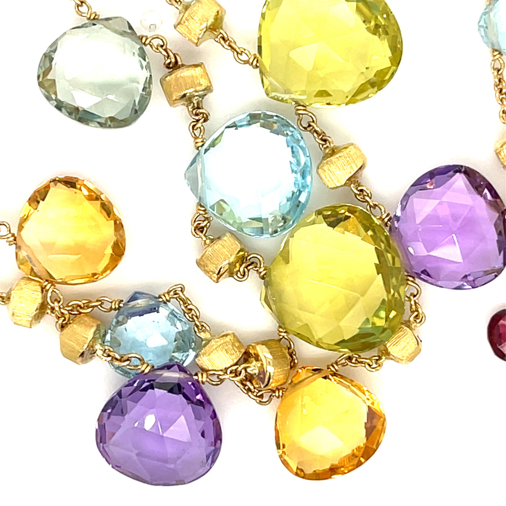 18k Yellow Gold "Paradise" Gemstone Necklace by Marco Bicego 35"