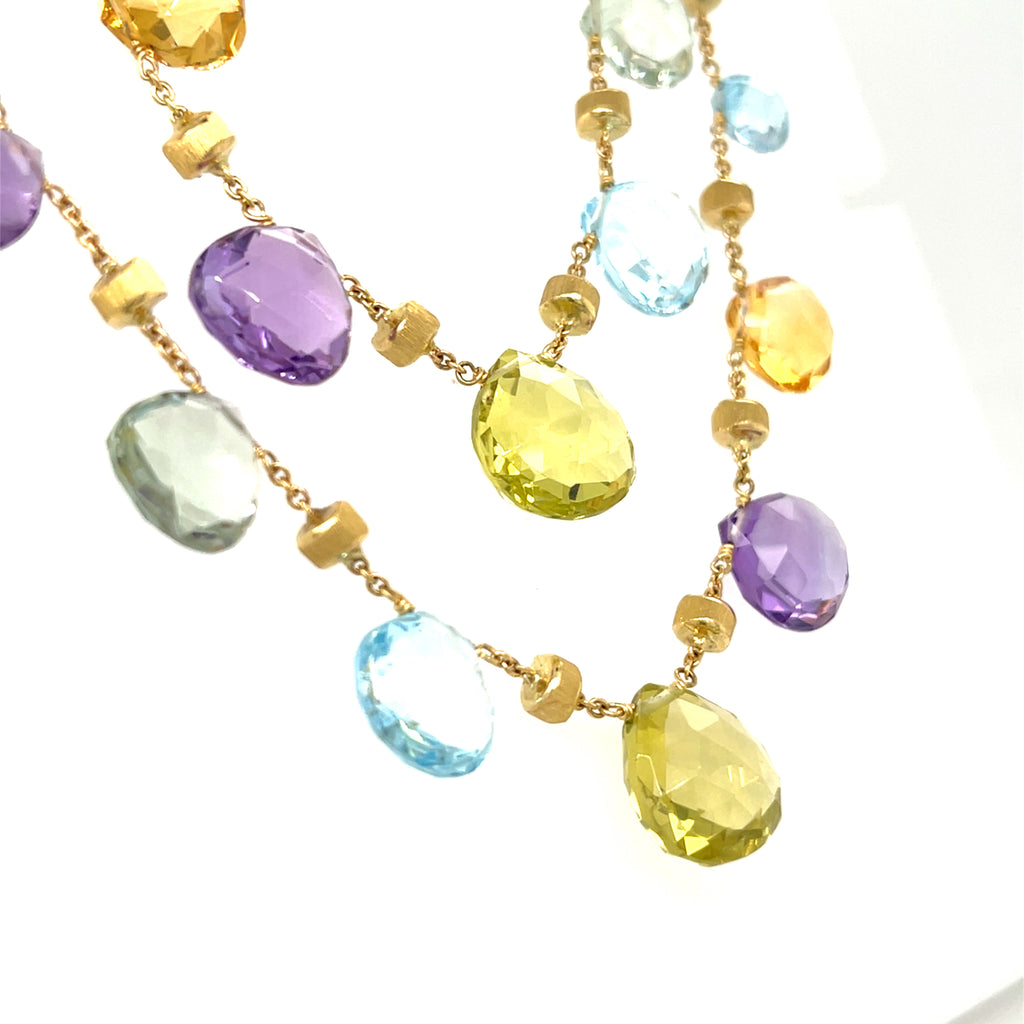 18k Yellow Gold "Paradise" Gemstone Necklace by Marco Bicego 35"