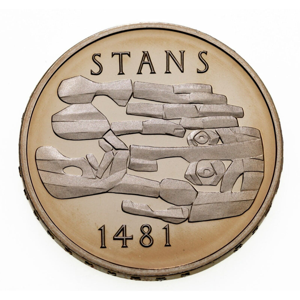 1981 Switzerland 5 Francs Treaty of Stans 1481 Commemorative w/ Case