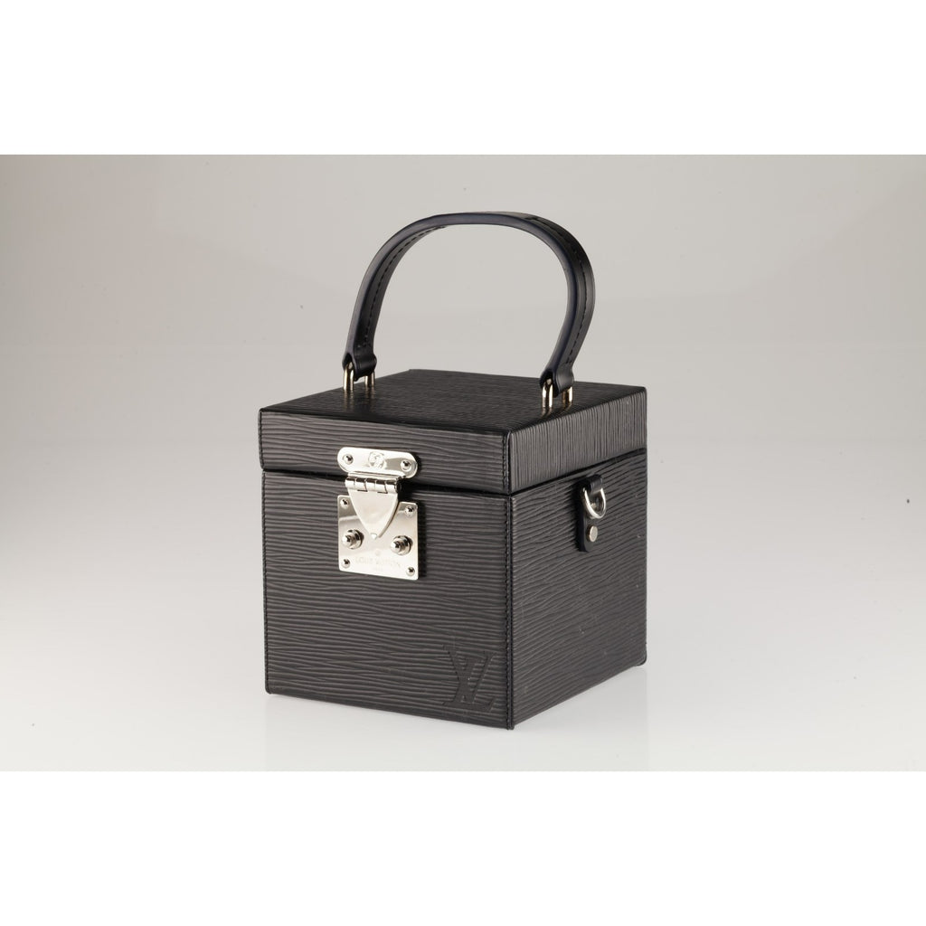 Louis Vuitton Black Epi Leather Bleeker Box with Silver HW Dustbag and Box