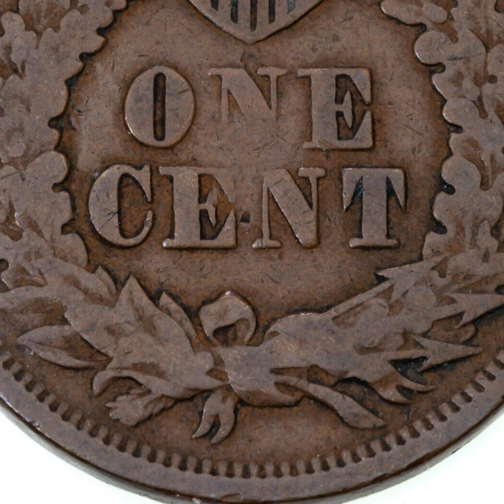 1868 1C Indian Cent in Good Condition, All Brown Color, Full Strong Rims