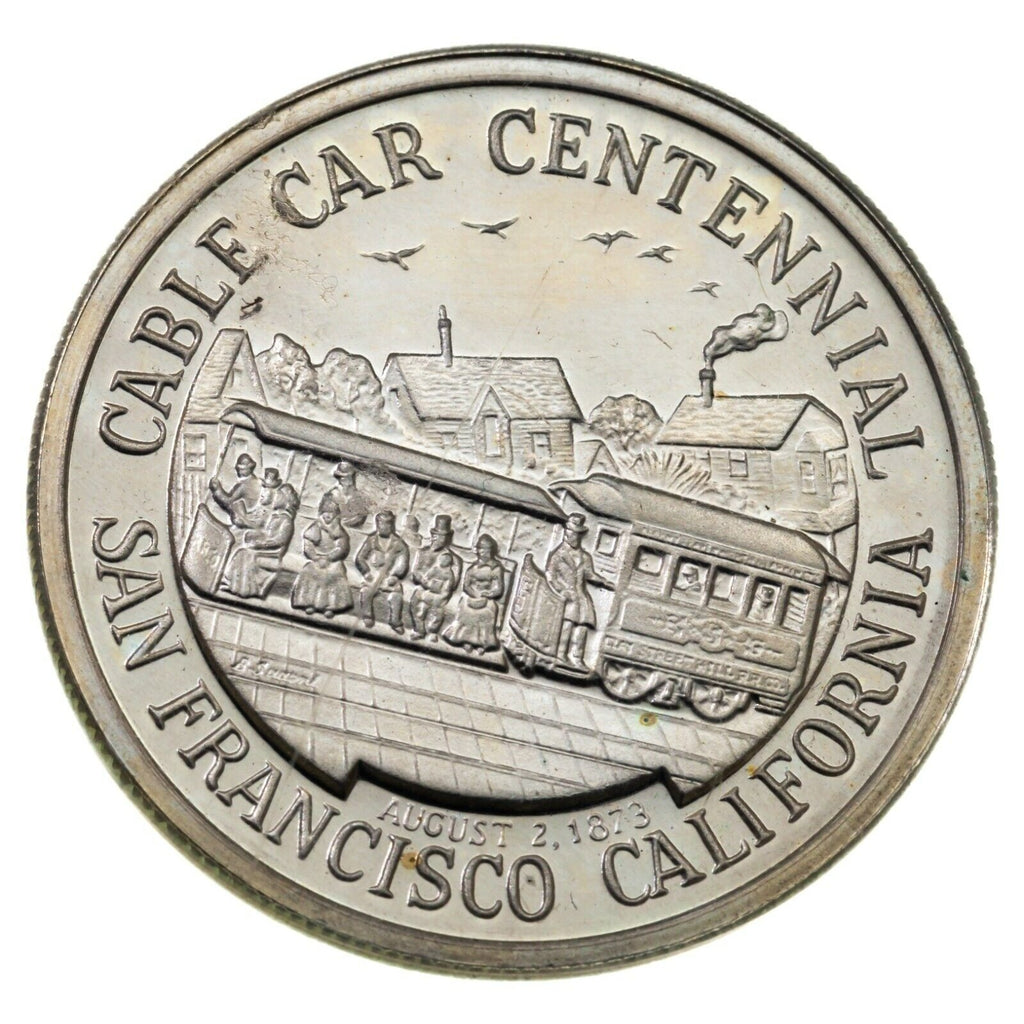 1973 San Francisco Cable Car Centennial Silver Medal 28.9gr
