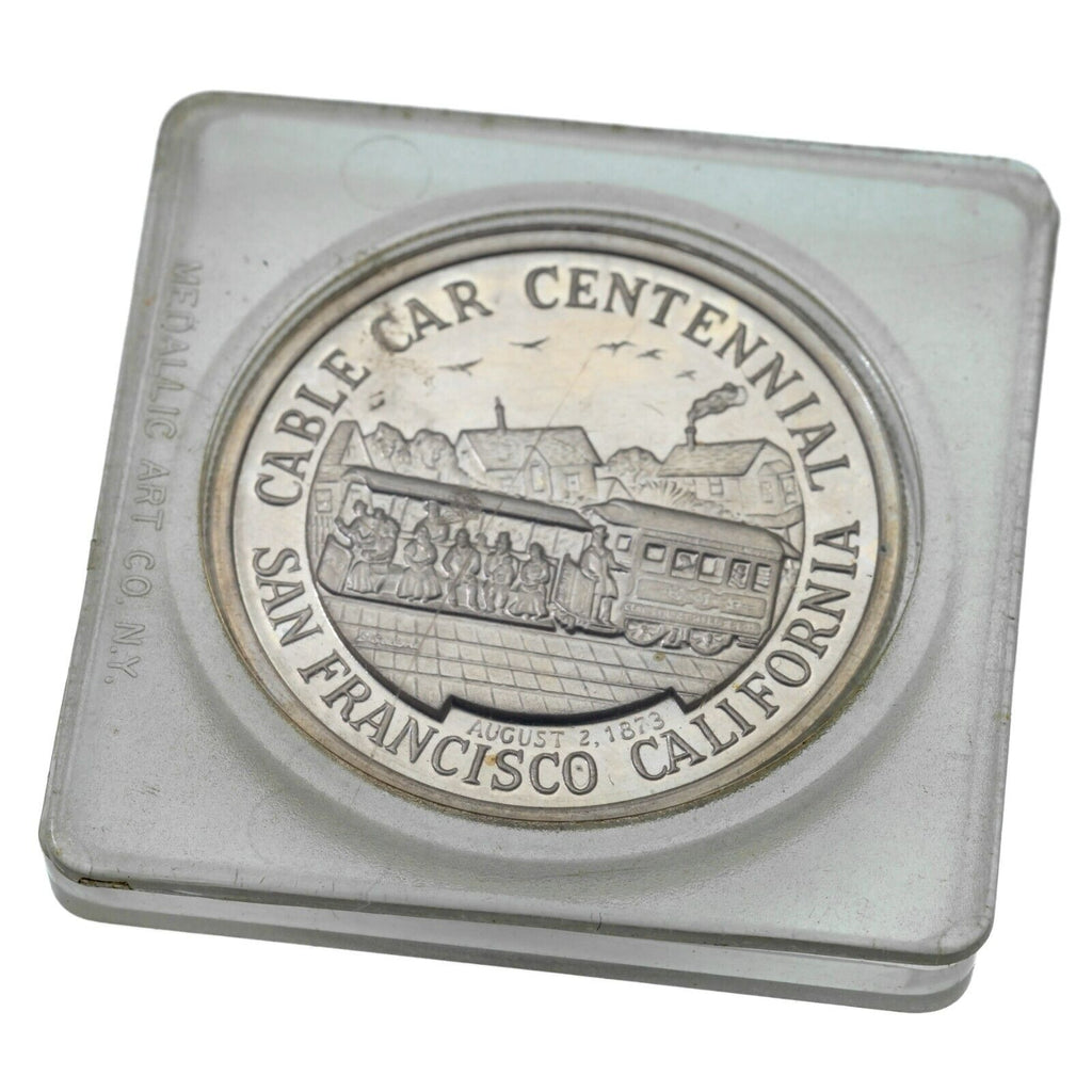 1973 San Francisco Cable Car Centennial Silver Medal 28.9gr