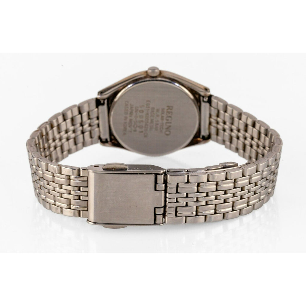 Reguno Women's Stainless Steel Solar Tech Watch Blue Dial