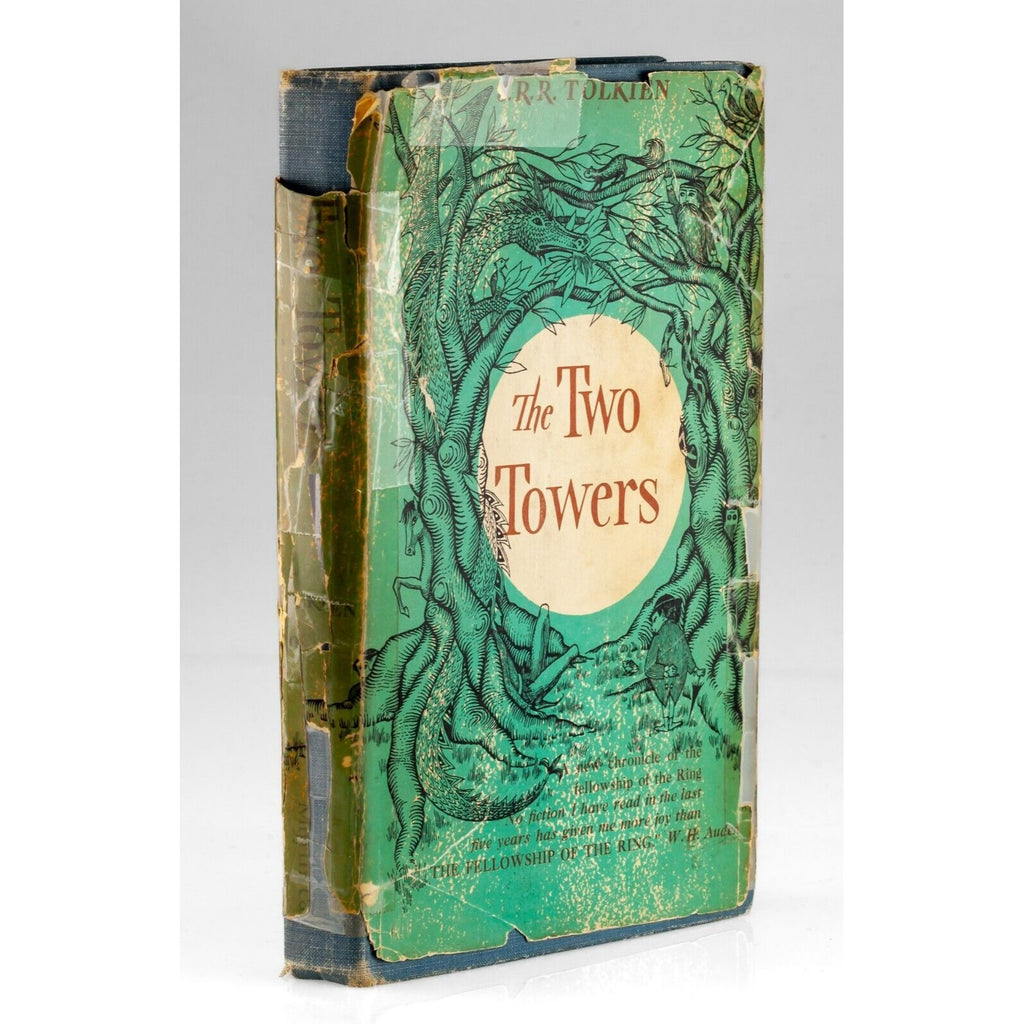 "The Two Towers" by JRR Tolkien First Edition USA 5th Printing Dust Jacket + Map