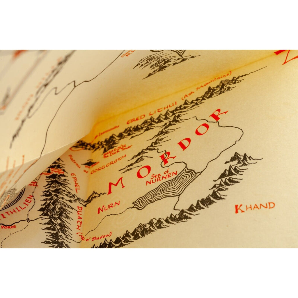 "The Two Towers" by JRR Tolkien First Edition USA 5th Printing Dust Jacket + Map