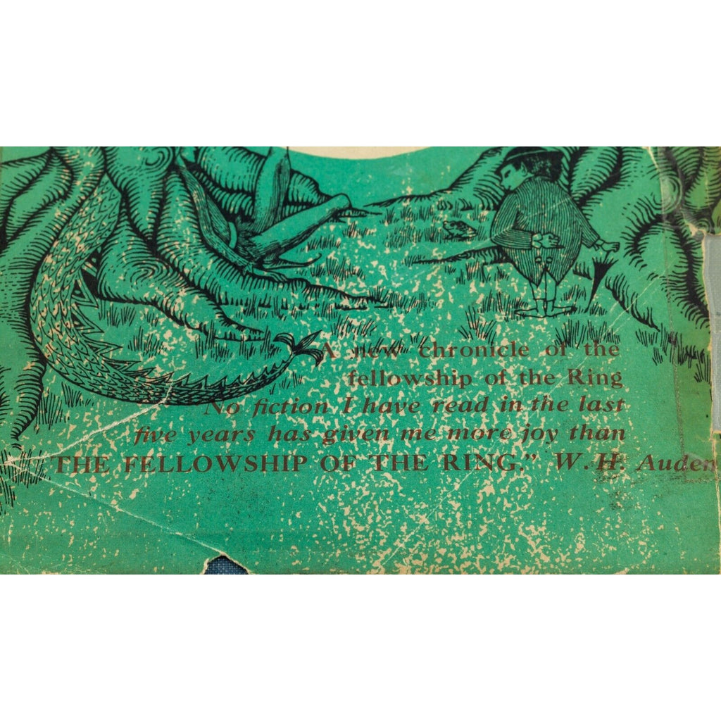 "The Two Towers" by JRR Tolkien First Edition USA 5th Printing Dust Jacket + Map