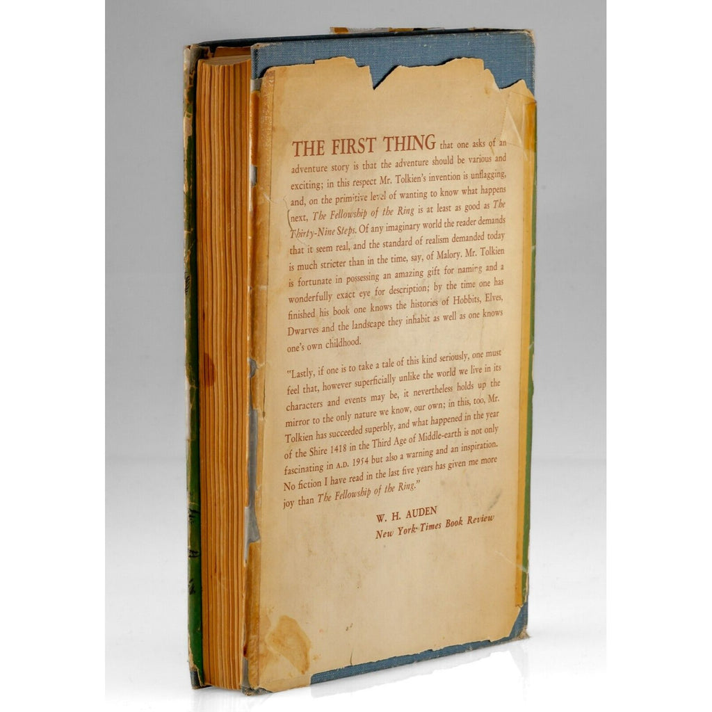 "The Two Towers" by JRR Tolkien First Edition USA 5th Printing Dust Jacket + Map