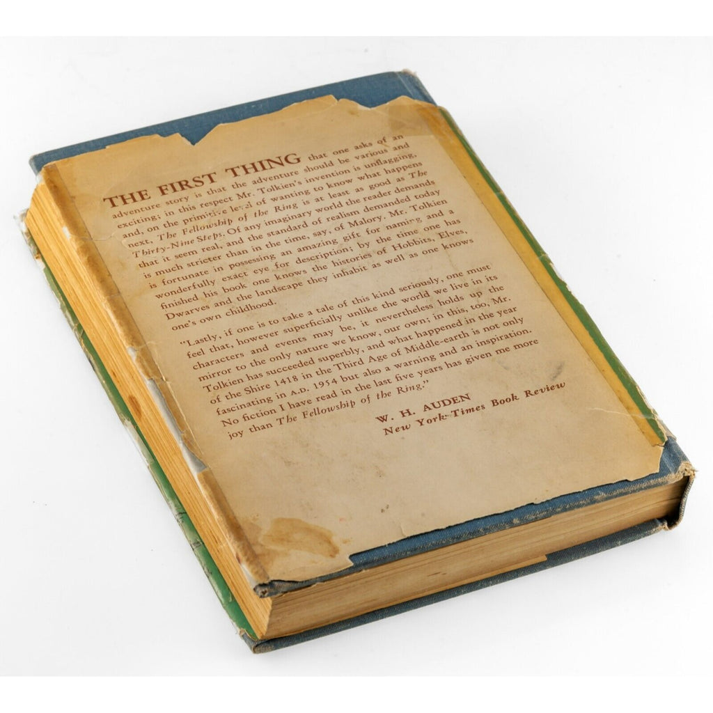 "The Two Towers" by JRR Tolkien First Edition USA 5th Printing Dust Jacket + Map