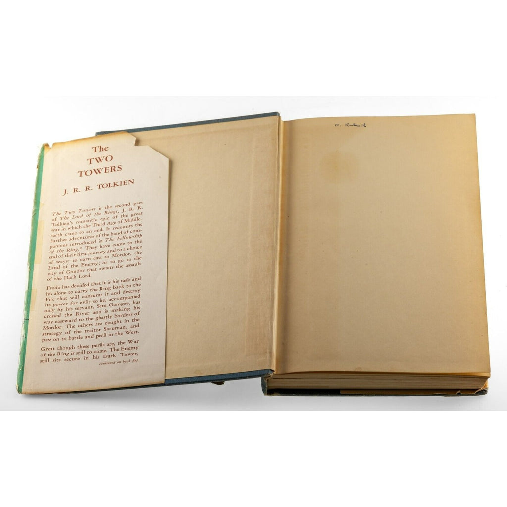"The Two Towers" by JRR Tolkien First Edition USA 5th Printing Dust Jacket + Map