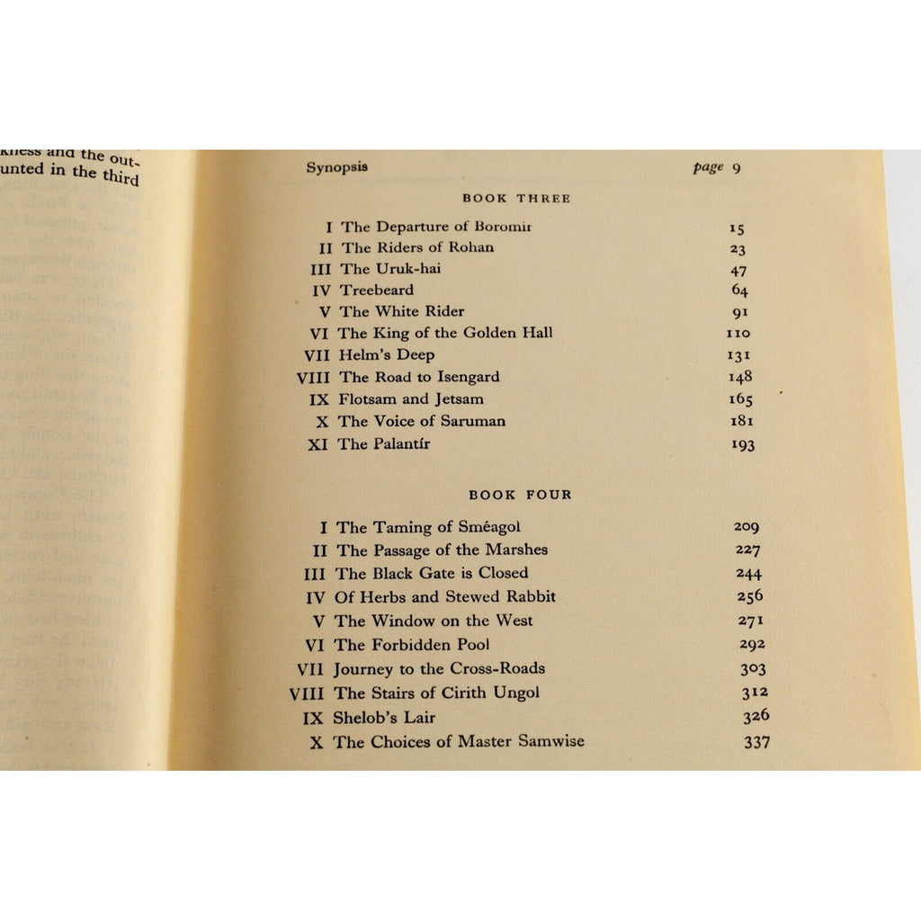 "The Two Towers" by JRR Tolkien First Edition USA 5th Printing Dust Jacket + Map